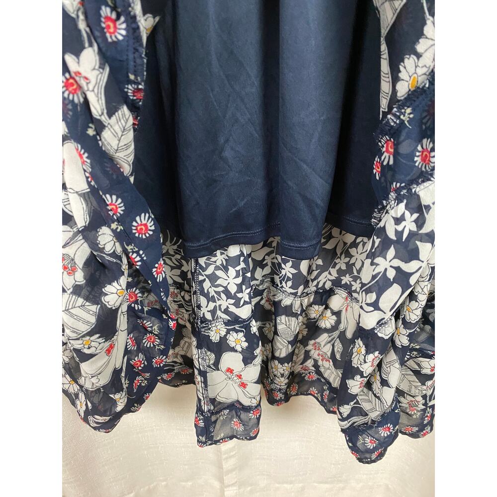 Lane Bryant Navy Blue Floral Chiffon Maxi Dress Sz.22W NWT - Picture 14 of 16